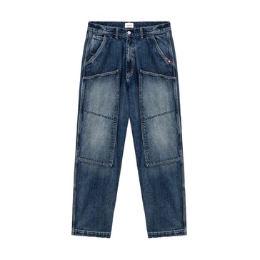 Super Knee Denim Jeans Blue