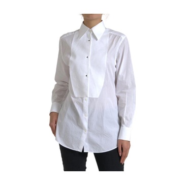 Elegant White Cotton Poplin Dress Shirt