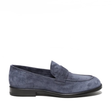 Blue Suede Loafer Shoes