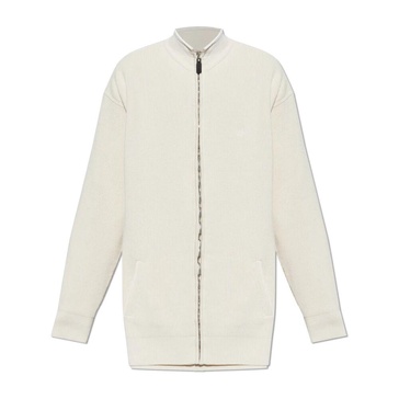 Cardigan with stand-up collar