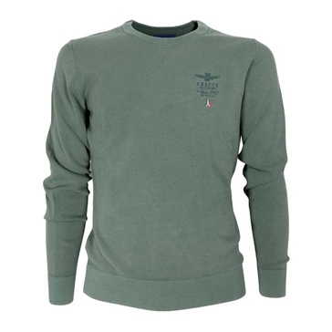 Green Cotton Crew Neck Sweater MA1394