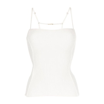 Ribbed Knit Square Neck Top