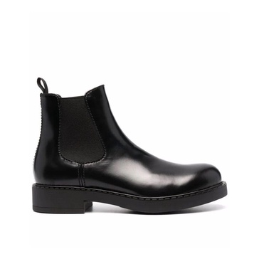 Black Leather Ankle Boots