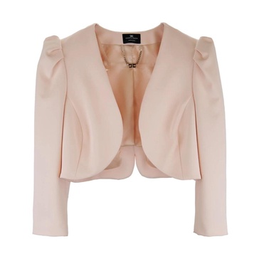 Padded puff sleeve short jacket