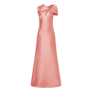 Pink Gathered Detailing Maxi Dress