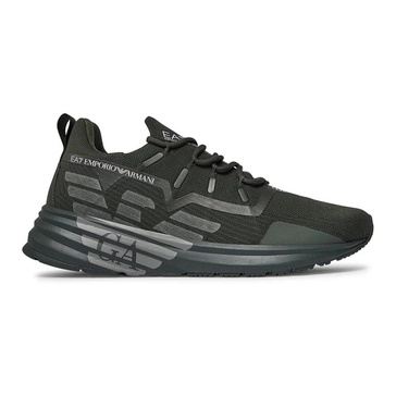 Black Sporty Sneakers with Rubber Sole