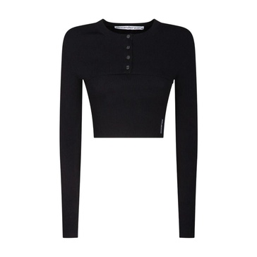 Black Ribbed Knit Two-Piece Set