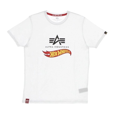 Hot Wheels Flag Tee White Mens T-Shirt