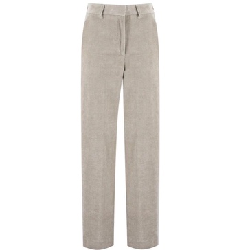 Cotton Corduroy High Waist Trousers