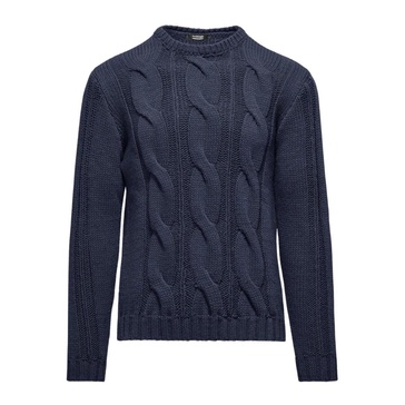 Men`s Wool Knit Round Neck Pullover