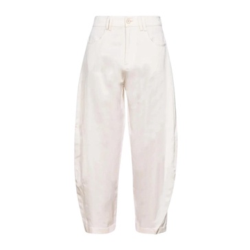 Satin barrel leg pants