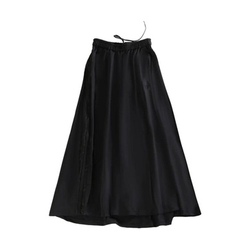 Black High-Waisted Mesh Skirt