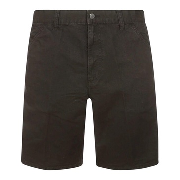 Black Cotton Bermuda Shorts with Pockets