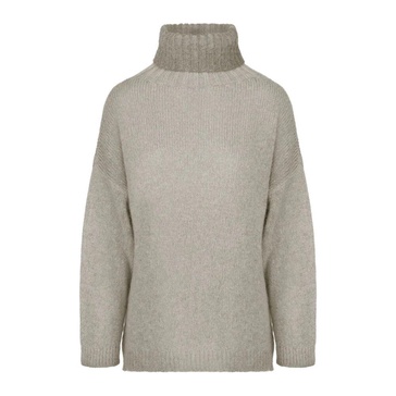 Cozy Mohair Blend High-neck Sweater