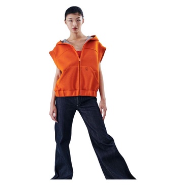 W NEW ORDER Gilet JACKET FLEECE Orange