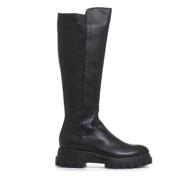 Black Leather Ankle Boots