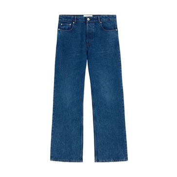 Blue Cotton Denim Jeans Rear Button