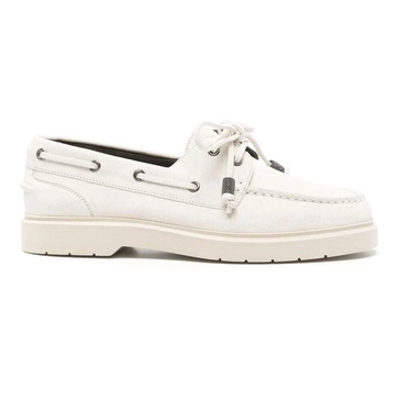 Suede Penny Loafers with Shiny Aglets