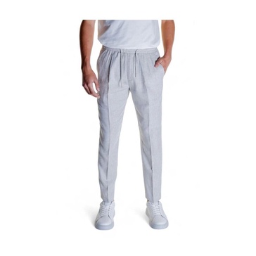 Beige Linen Casual Fit Pants