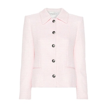 Powder Tweed Check Jacket with Sequin Embellishment