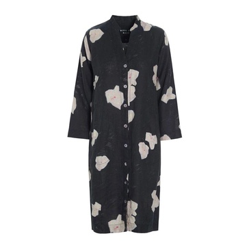 Pink Pansy Dress with Buttons