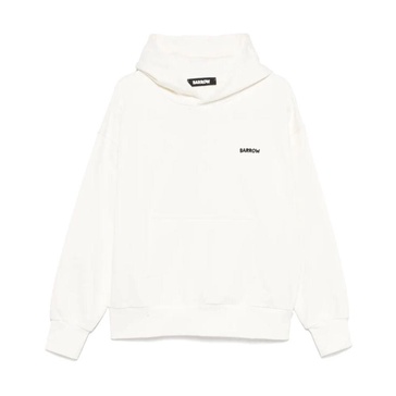 White Hoodie with Print and Logo