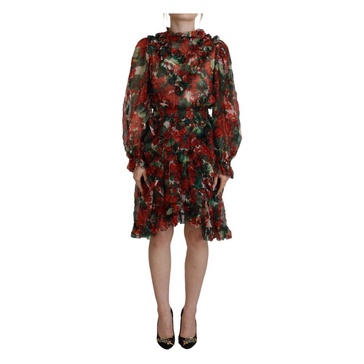 Multicolor Geranium A-line Knee Length Dress