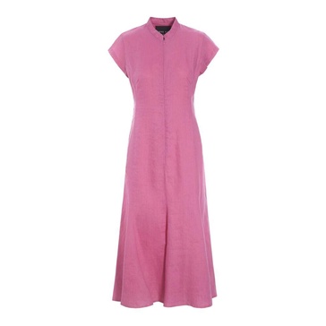 Airy Linen Dress Bubble Gum
