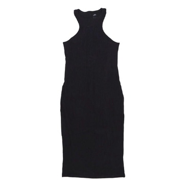 Rib Midi Dress Black