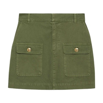 Utility-inspired Army Green Skirt