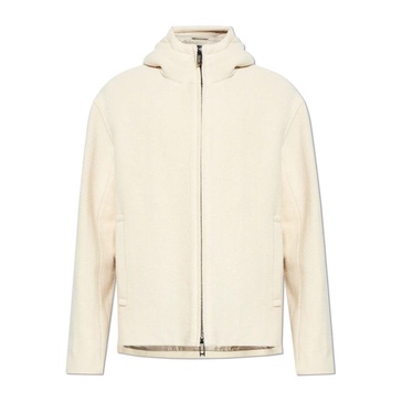 Wool jacket with hood