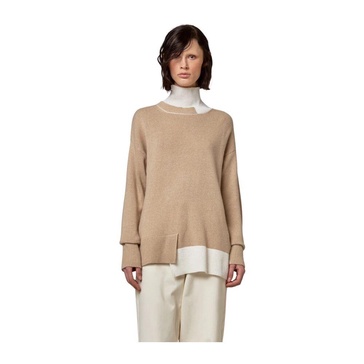 Bicolor High Neck Sweater