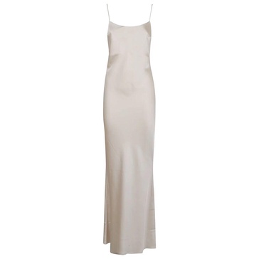 Elegant White Dress Scoop Neckline
