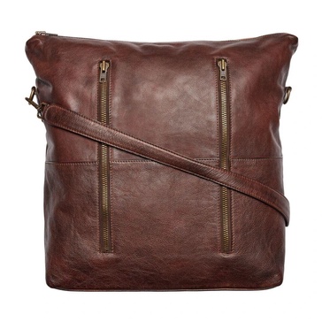 Leather Shopper Bag with Detachable Shoulder Strap