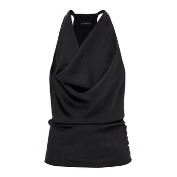 Draped Satin Sleeveless Top