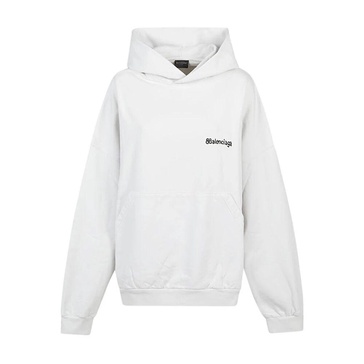 Balenciaga Women Bb Corp Cotton Hoodie