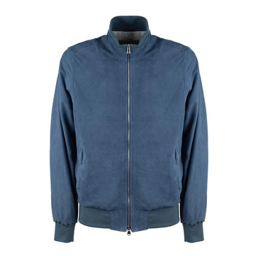 Barba Blue Suede Jacket