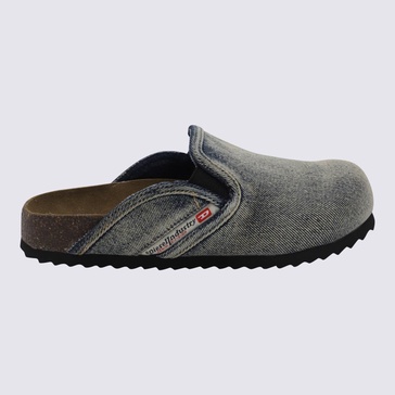 Diesel Grey Cotton Flats
