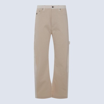 Stella McCartney White And Ecru Cotton Blend Jeans