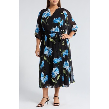 Plus Size Floral-Print Maxi Dress