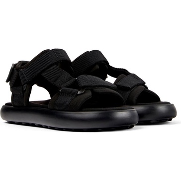 Black Textile Sandal for Women