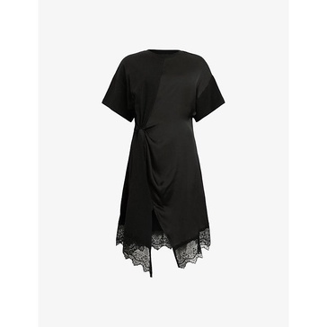 Lana Lace Trim Mini T-Shirt Dress