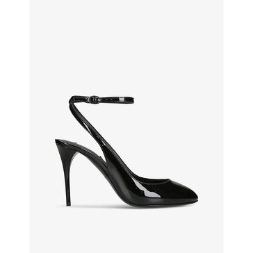 Patent Leather Slingback Pumps 90