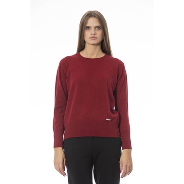 Baldinini Trend Red Wool Sweater