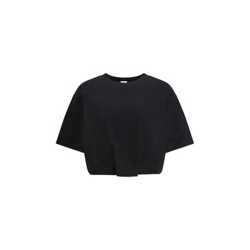 Ribbed Crew Neck T-shirt with Signature Stitching