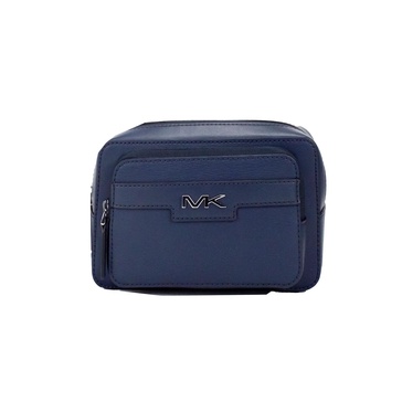 cooper small blue smooth leather double zip belt women's bag