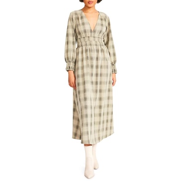 womens smocked long maxi dress
