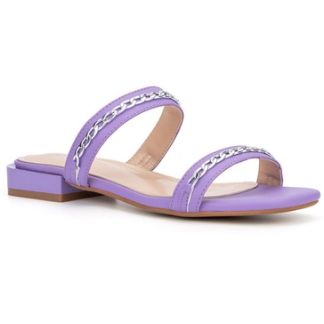 becki womens slip on flat slide sandals