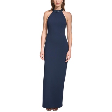 womens sequined sleeveless evening dress