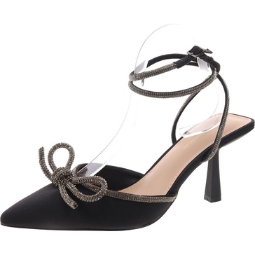 ildy womens satin rhinestone slingback heels